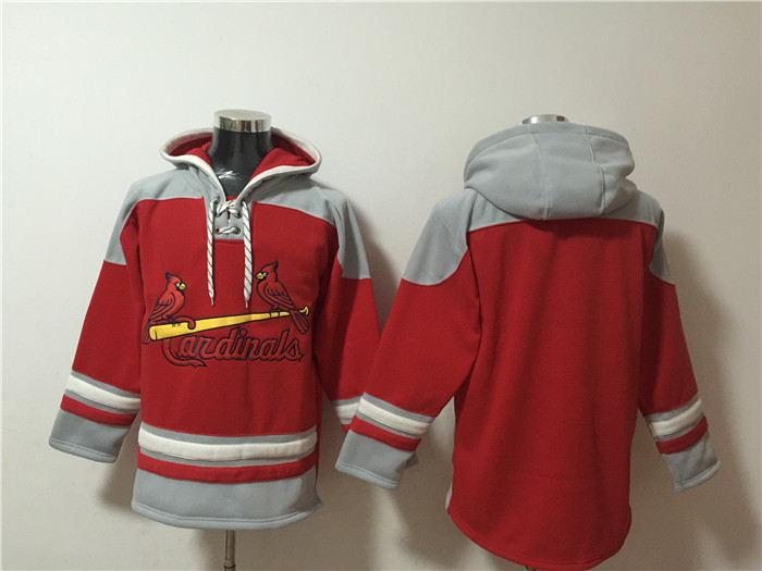 Men's St.Louis Cardinals Blank Ageless Must-Have Lace-Up Pullover Hoodie